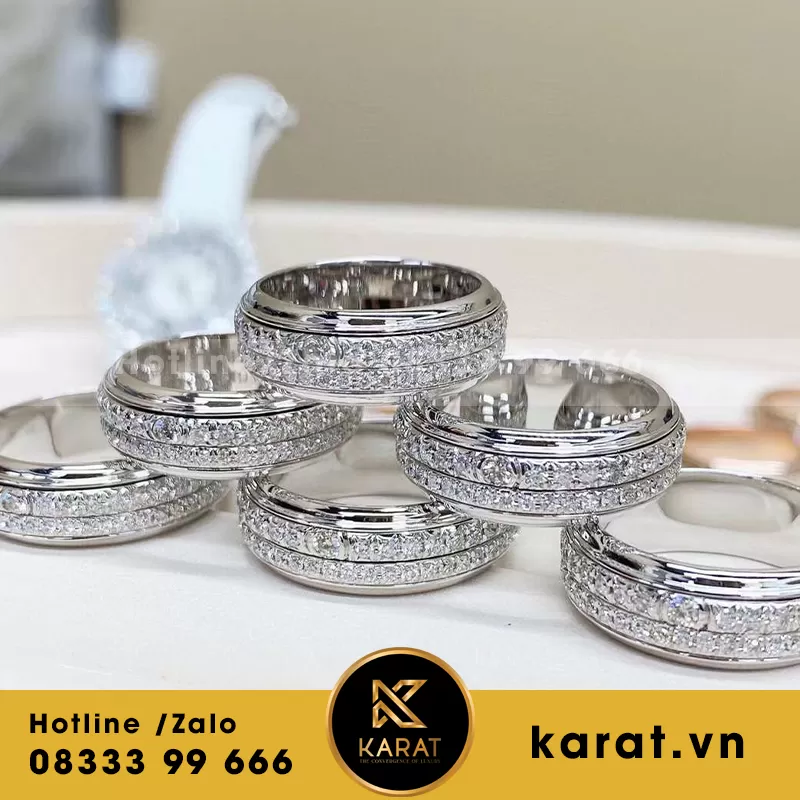 Nhẫn xoay Piaget vàng 18k - Ảnh 3