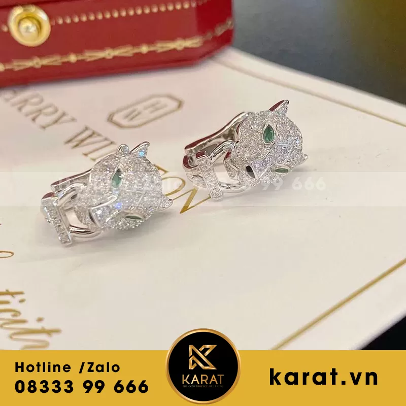 Cartier panthere earrings 18k - Ảnh 3