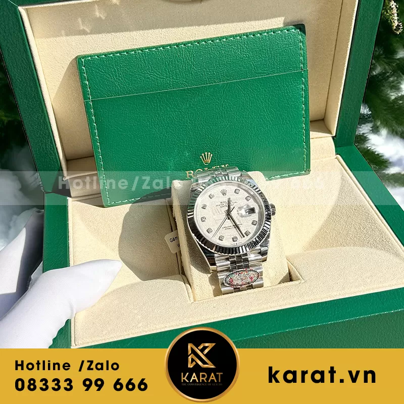 Đồng hồ rolex datejust 41mm độ mặt thiên thạch - Ảnh 3