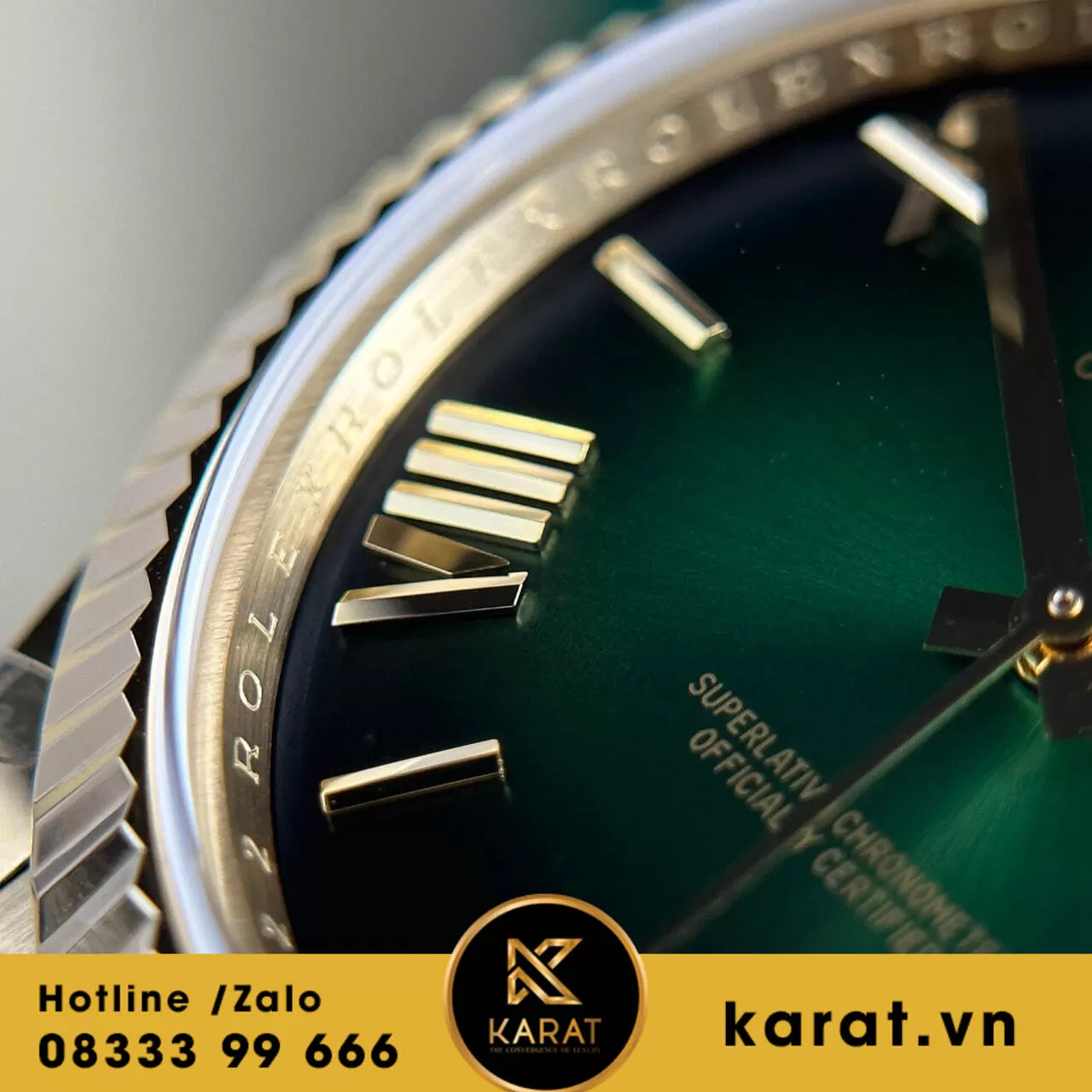 Đồng hồ Rolex Day-Date 40mm green dial 2024 - Ảnh 11