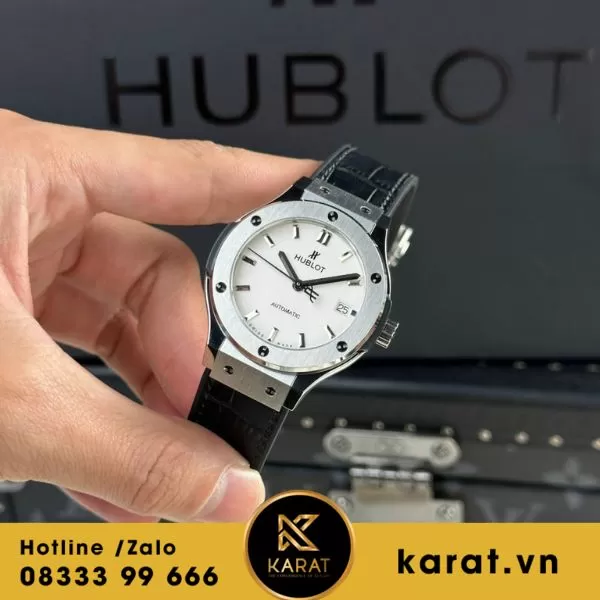 Đồng hồ Hublot Classic Fusion 38mm titanium mặt trắng - Ảnh 11