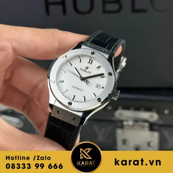 Đồng hồ Hublot Classic Fusion 38mm titanium mặt trắng - Ảnh 10
