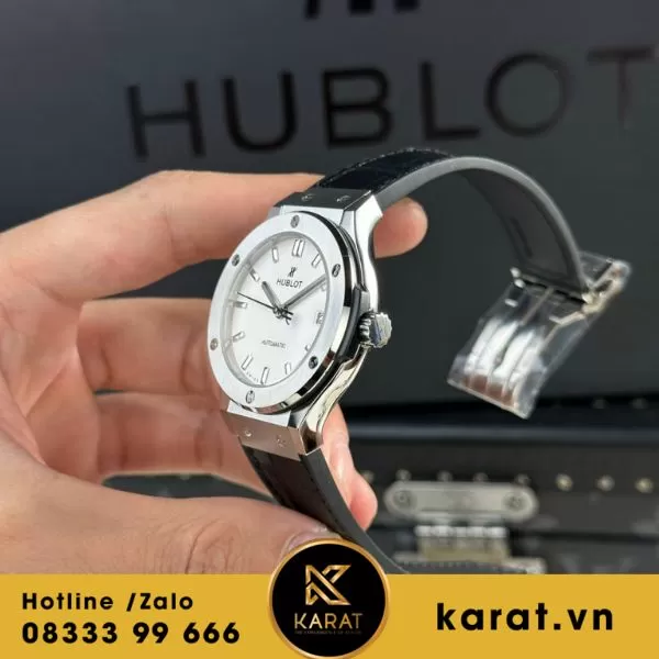 Đồng hồ Hublot Classic Fusion 38mm titanium mặt trắng - Ảnh 9
