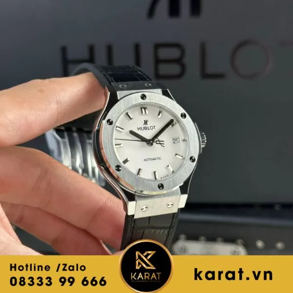 Đồng hồ Hublot Classic Fusion 38mm titanium mặt trắng - Ảnh 7
