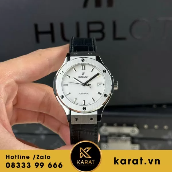 Đồng hồ Hublot Classic Fusion 38mm titanium mặt trắng - Ảnh 5