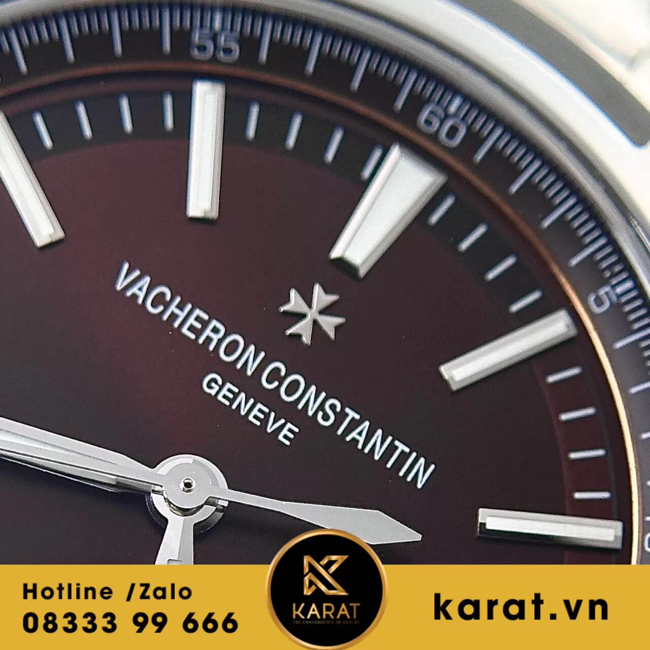 Đồng hồ Vacheron Constantin Overseas mặt nâu fake - Ảnh 6