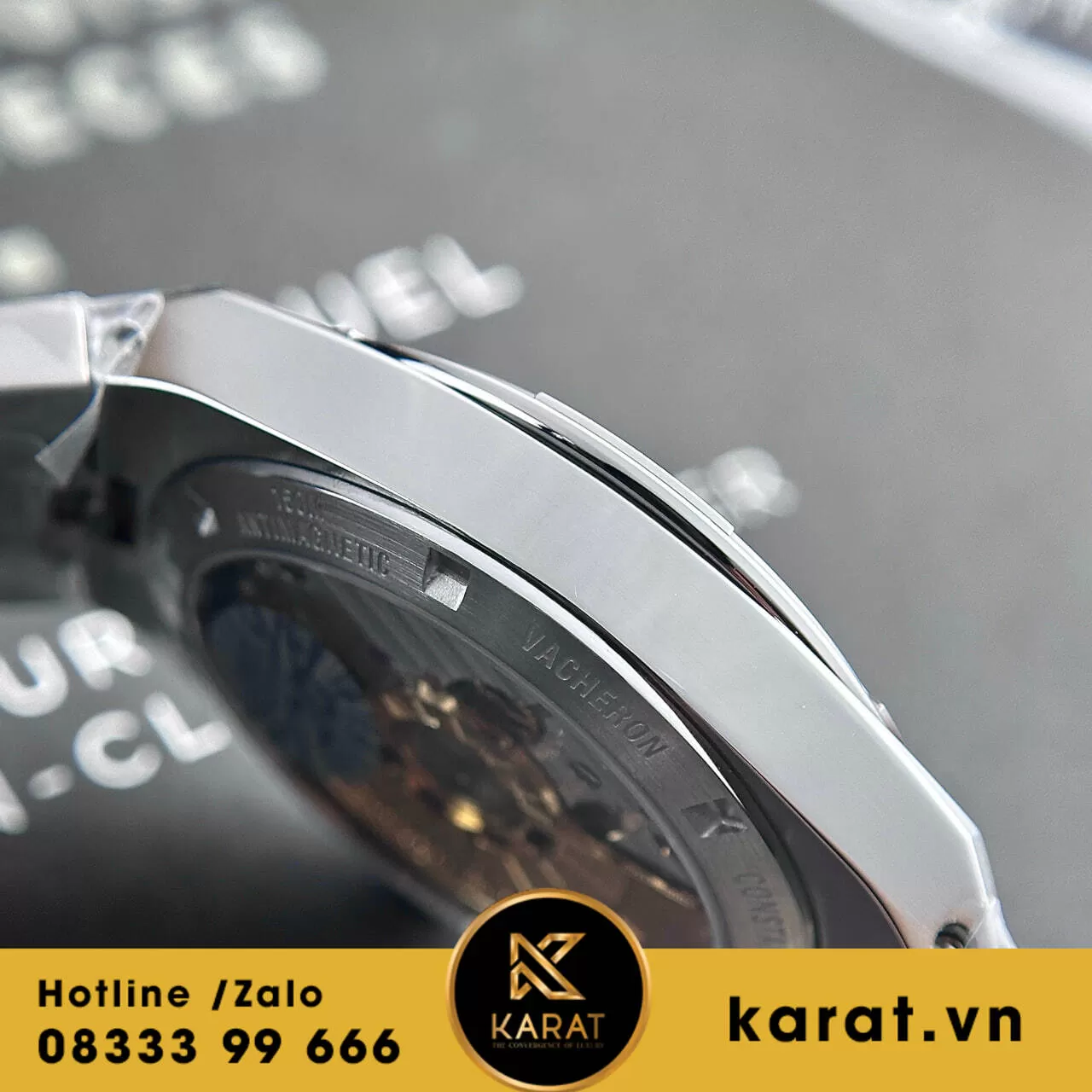 Đồng hồ Vacheron Constantin Overseas mặt nâu fake - Ảnh 3