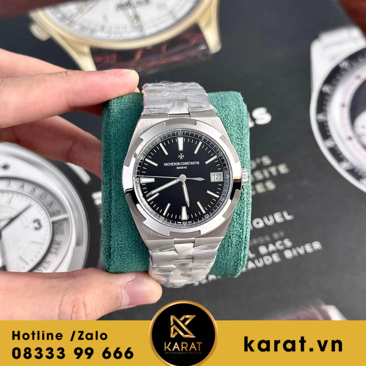 Đồng hồ Vacheron Constantin Overseas black dial rep 1:1 - Ảnh 5