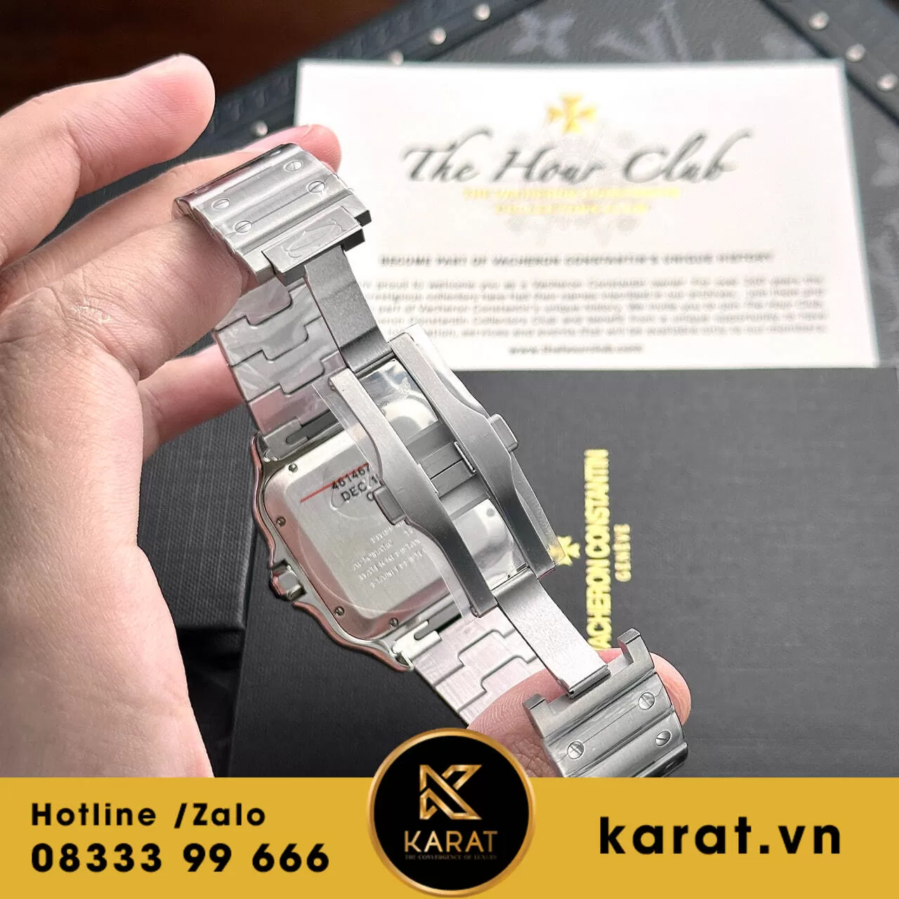 Đồng hồ cartier Santos mặt trắng 39.8mm rep 11 - Ảnh 9