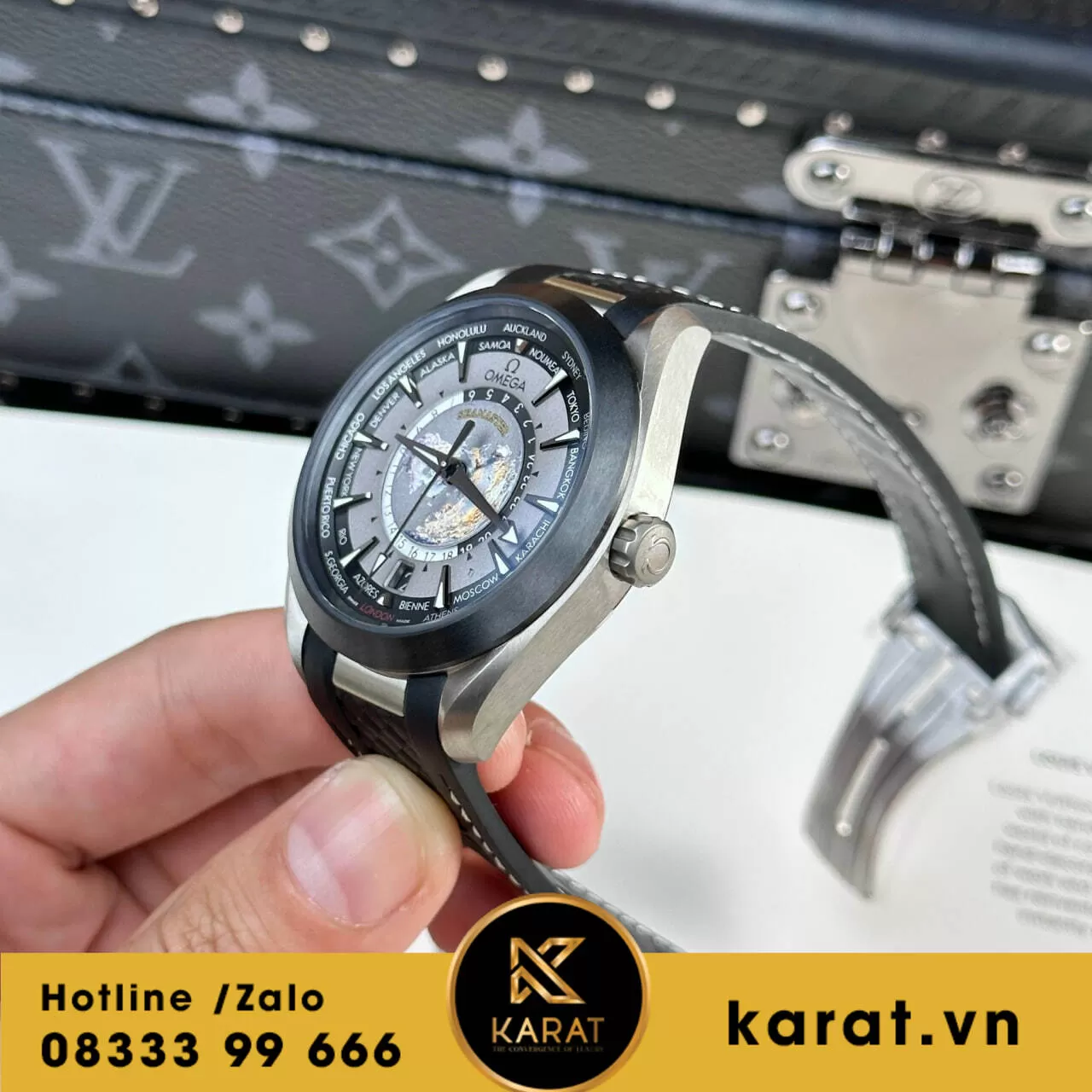 Đồng hồ Omega Aqua Terra Worldtimer replica - Ảnh 11