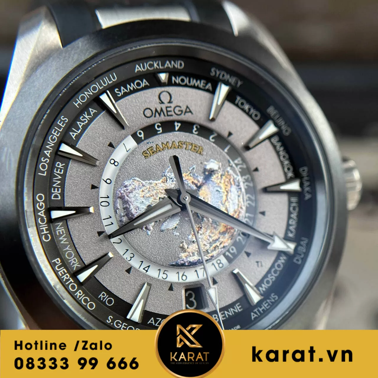 Đồng hồ Omega Aqua Terra Worldtimer replica - Ảnh 6