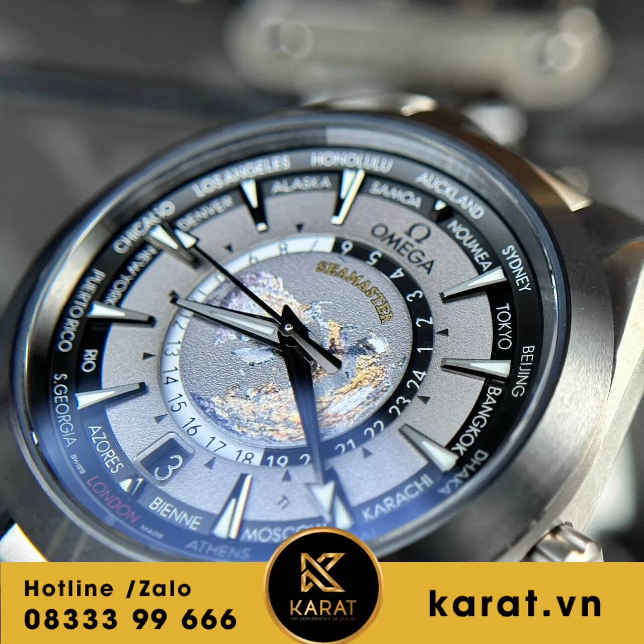 Đồng hồ Omega Aqua Terra Worldtimer replica - Ảnh 3