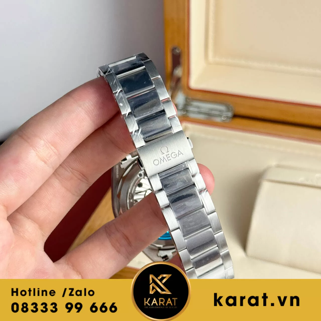 Đồng hồ Omega Seamaster Aqua Terra 150M mặt xanh dương fake - Ảnh 14