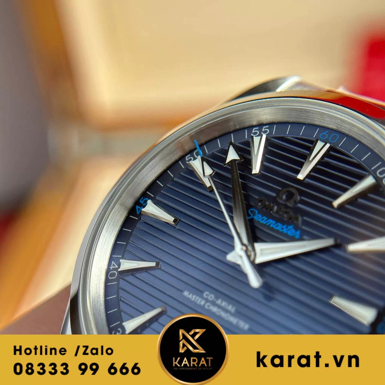 Đồng hồ Omega Seamaster Aqua Terra 150M mặt xanh dương fake - Ảnh 3