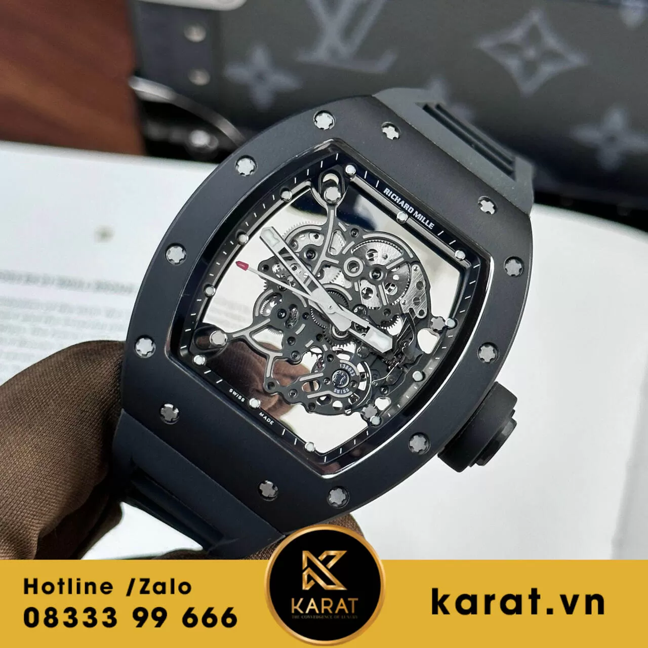 Đồng hồ Richard Mille RM055 Bubba Watson ceramic rep 1:1 - Ảnh 8