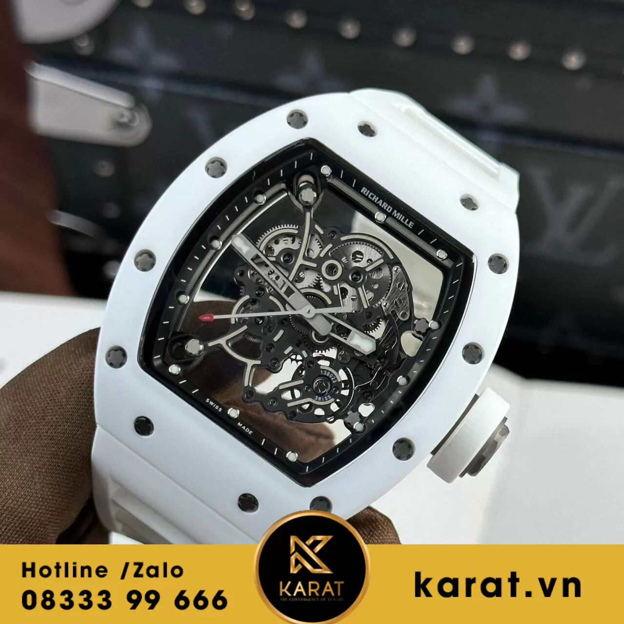Đồng hồ Richard Mille RM055 Bubba Watson white ceramic - Ảnh 9