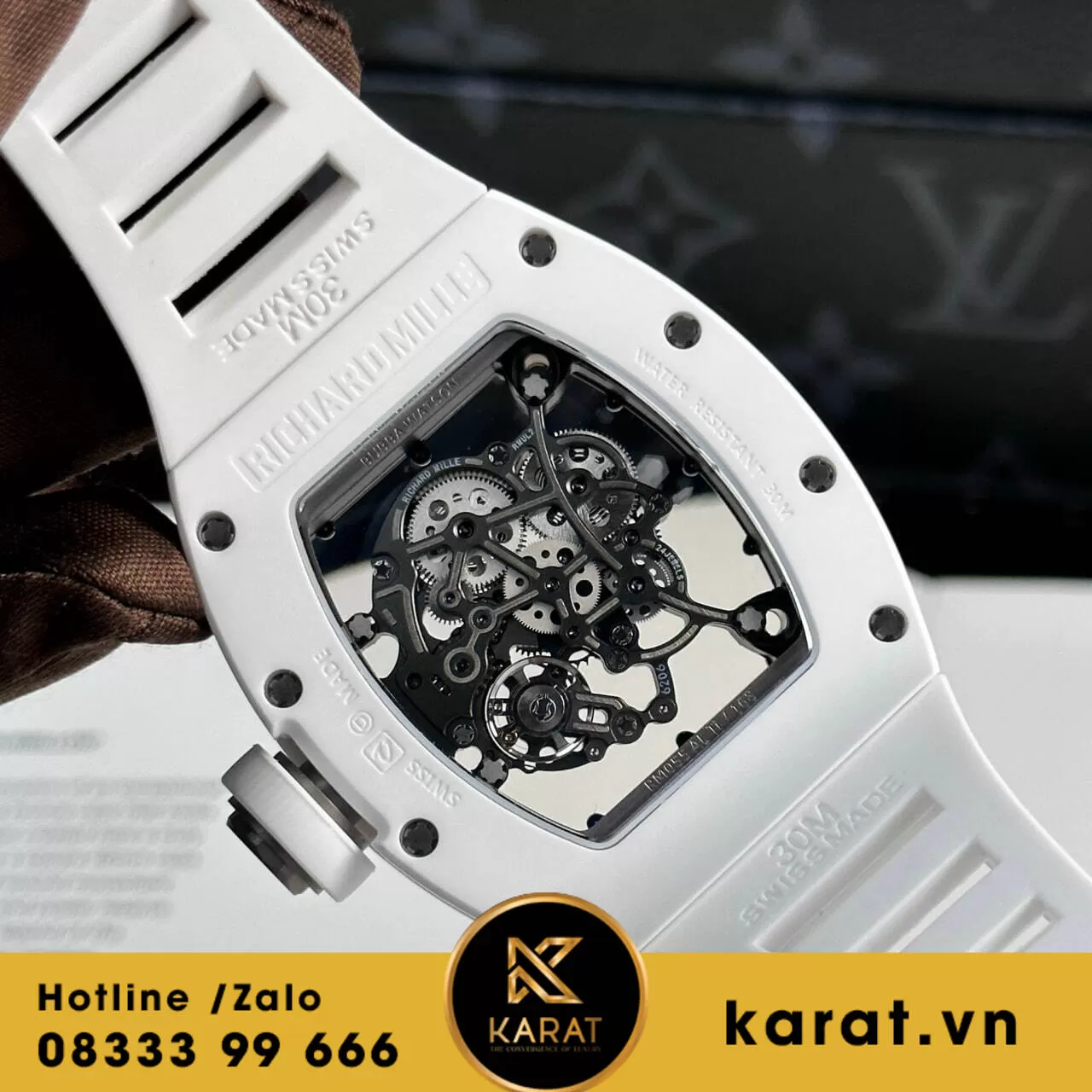 Đồng hồ Richard Mille RM055 Bubba Watson white ceramic - Ảnh 8