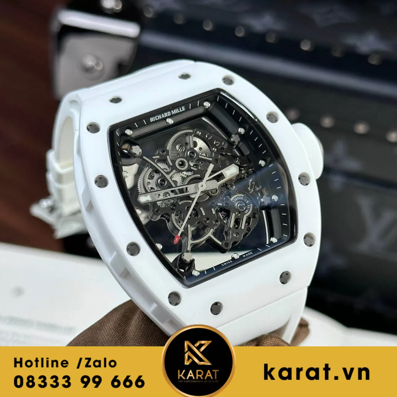 Đồng hồ Richard Mille RM055 Bubba Watson white ceramic - Ảnh 6
