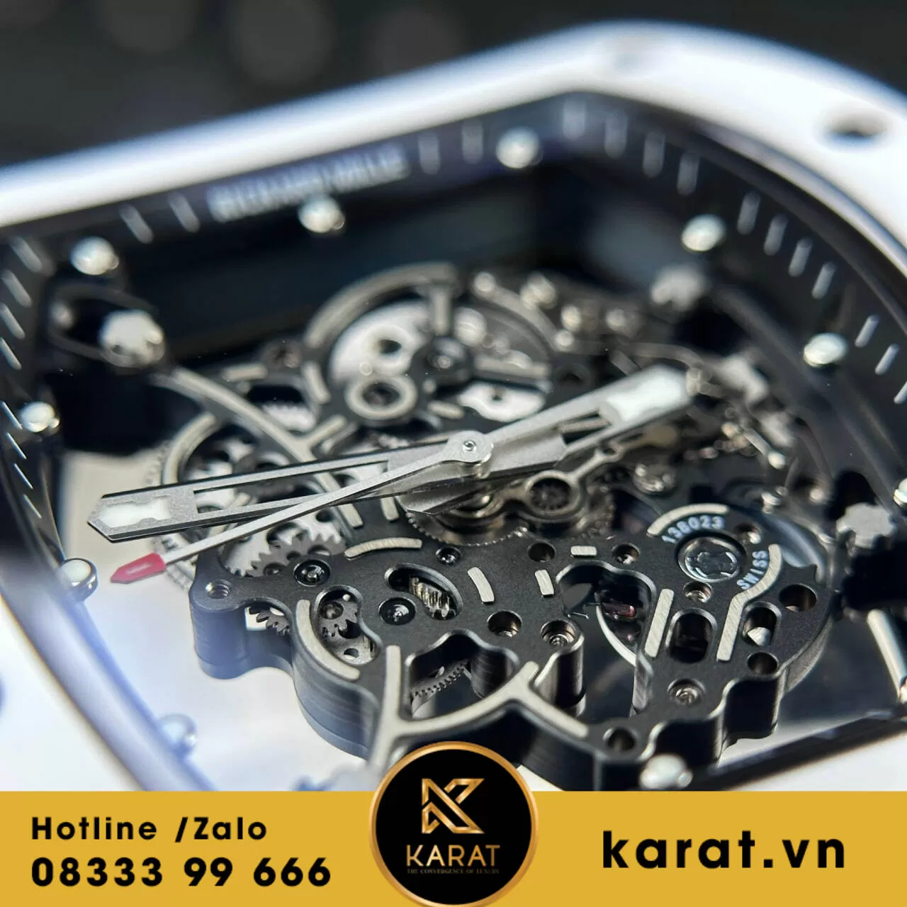 Đồng hồ Richard Mille RM055 Bubba Watson white ceramic - Ảnh 4