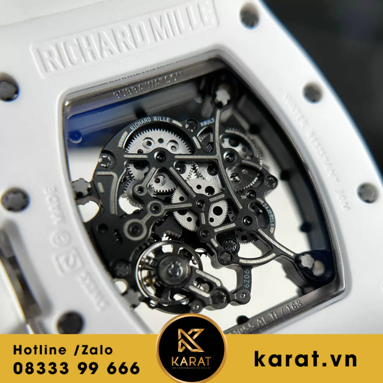 Đồng hồ Richard Mille RM055 Bubba Watson white ceramic - Ảnh 3