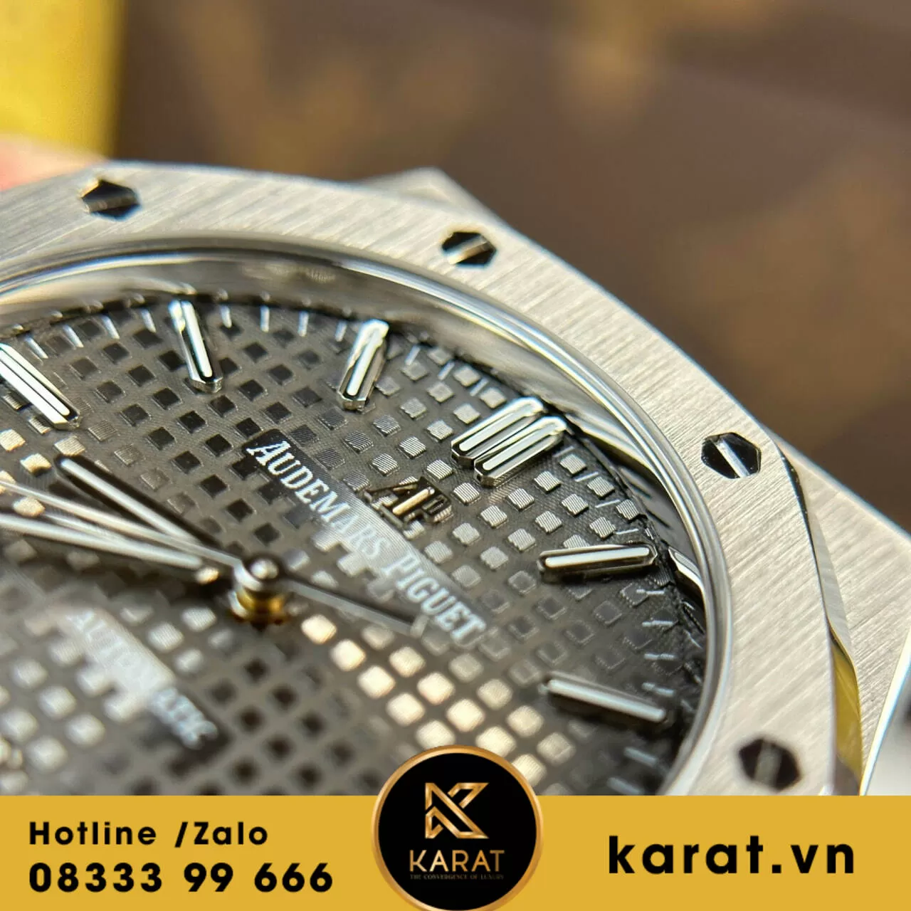 Đồng hồ Audemars Piguet Royal Oak 15450 37mm mặt xám fake - Ảnh 14