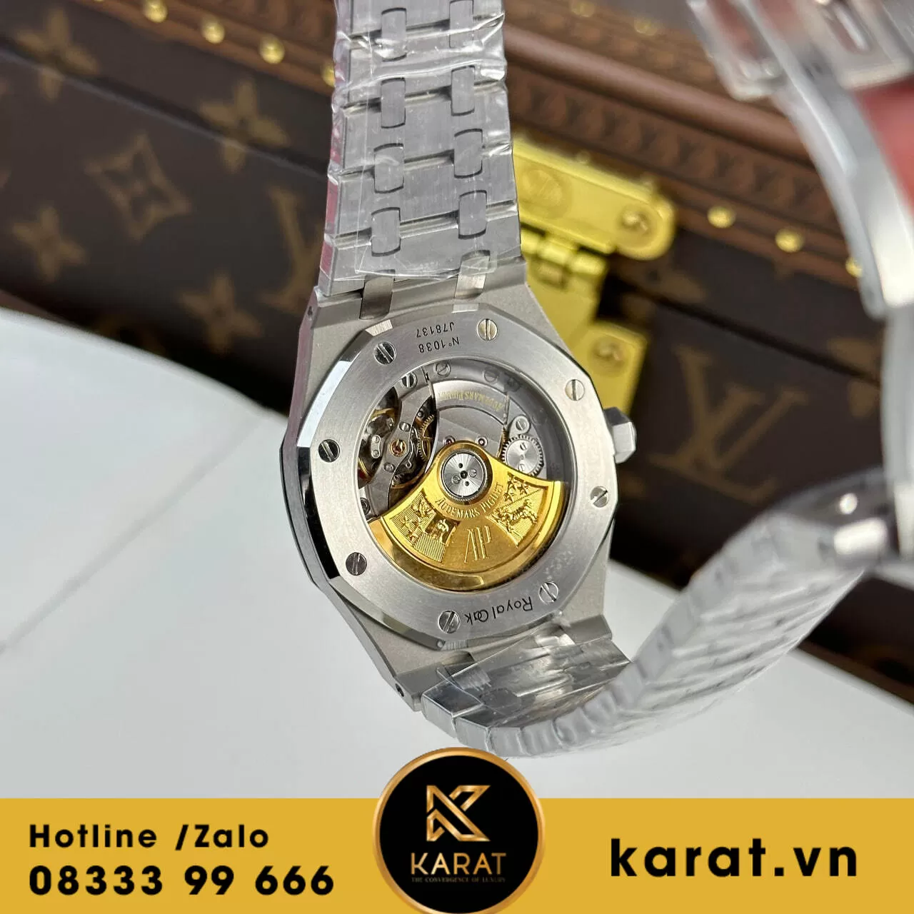 Đồng hồ Audemars Piguet Royal Oak 15450 37mm mặt xám fake - Ảnh 10