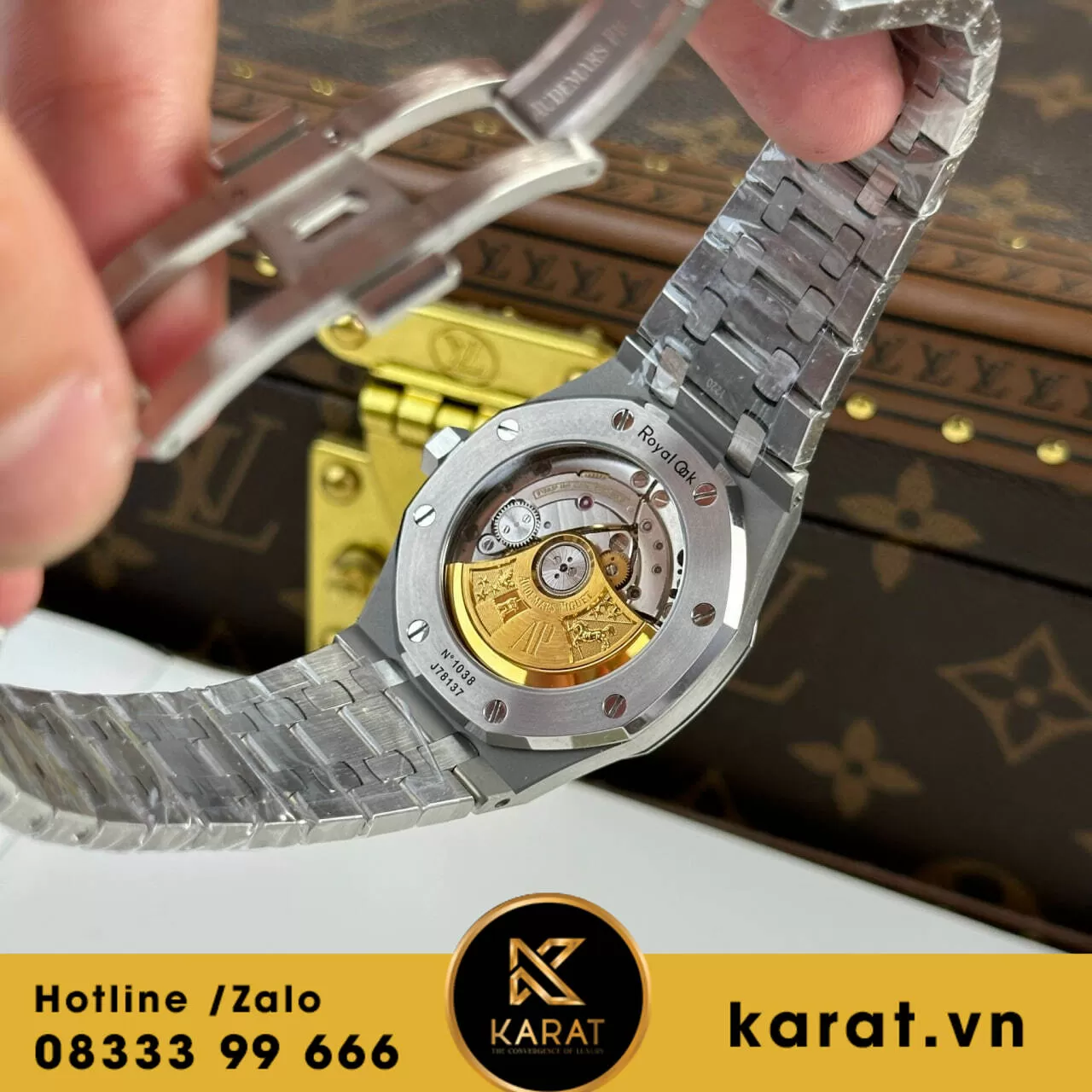 Đồng hồ Audemars Piguet Royal Oak 15450 37mm mặt xám fake - Ảnh 9