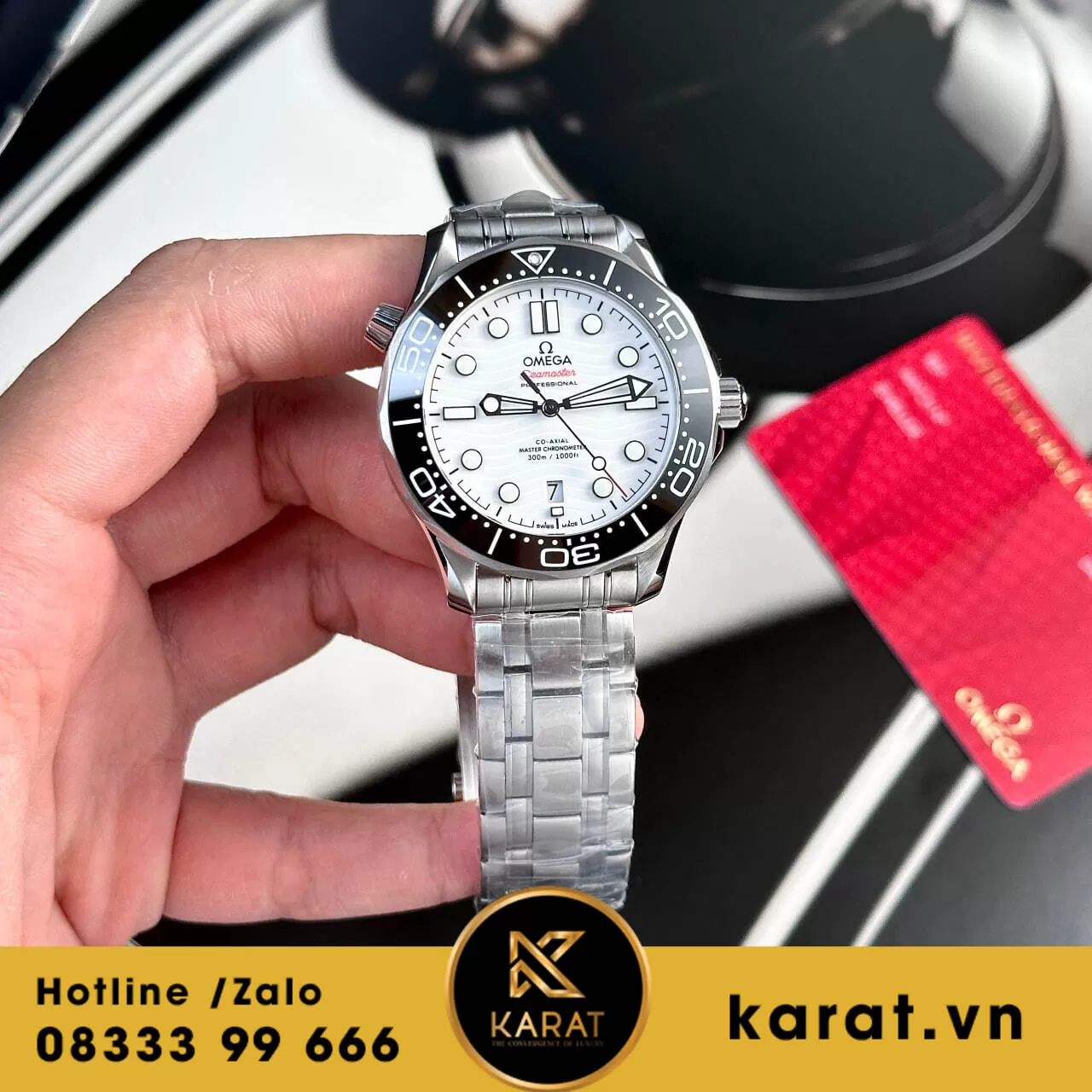 Đồng hồ Omega Seamaster Diver 300M white dial fake 11 - Ảnh 11