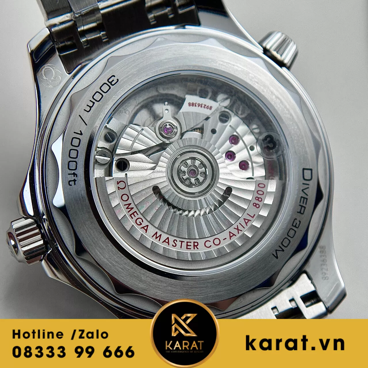 Đồng hồ Omega Seamaster Diver 300M white dial fake 11 - Ảnh 10