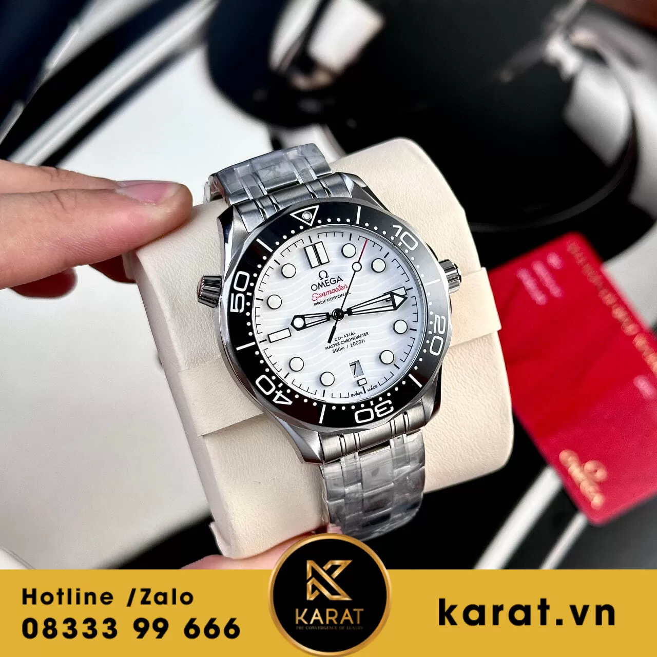 Đồng hồ Omega Seamaster Diver 300M white dial fake 11 - Ảnh 9
