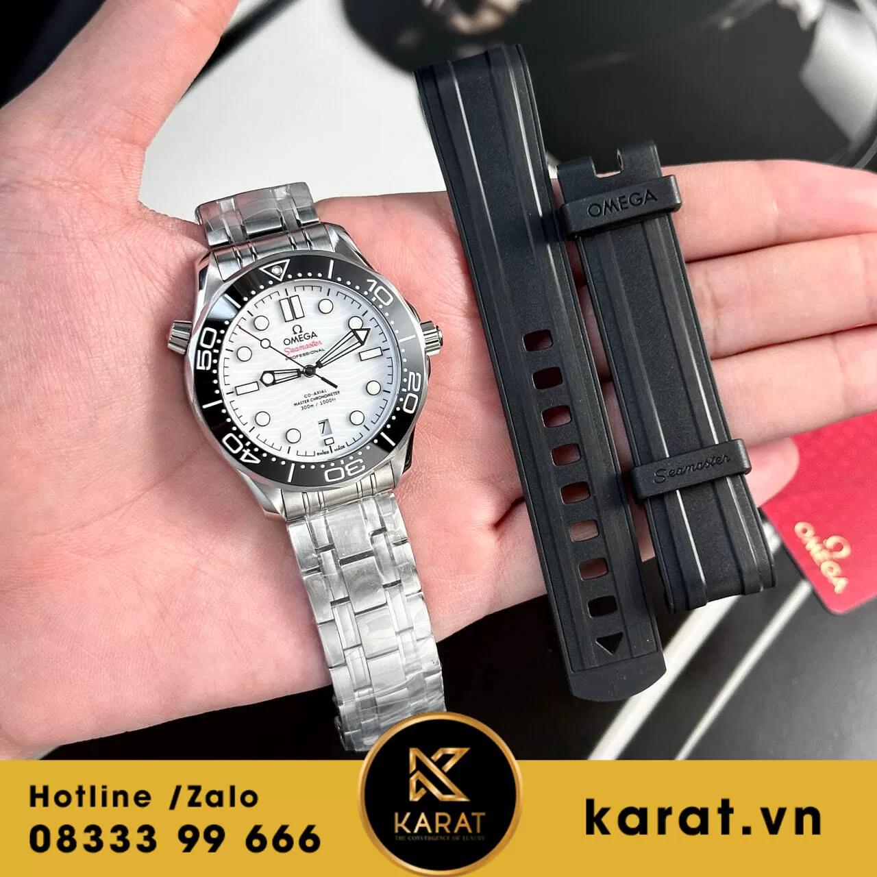 Đồng hồ Omega Seamaster Diver 300M white dial fake 11 - Ảnh 8