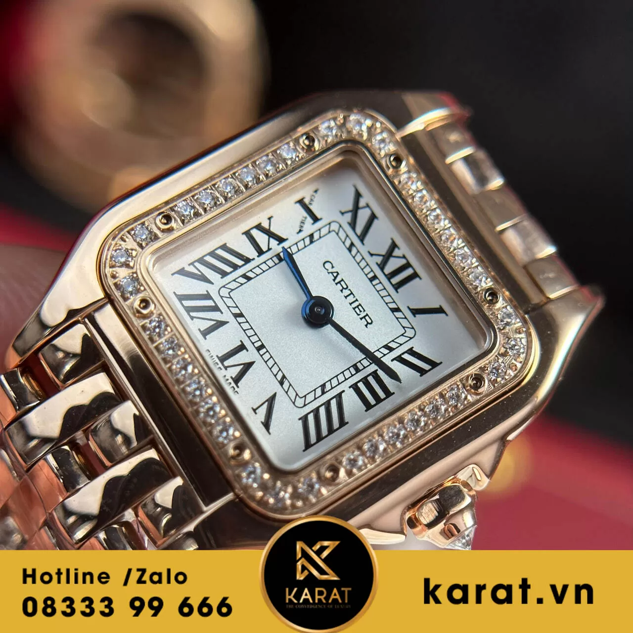 Đồng hồ cartier Panthere de Cartier Rose gold replica - Ảnh 7