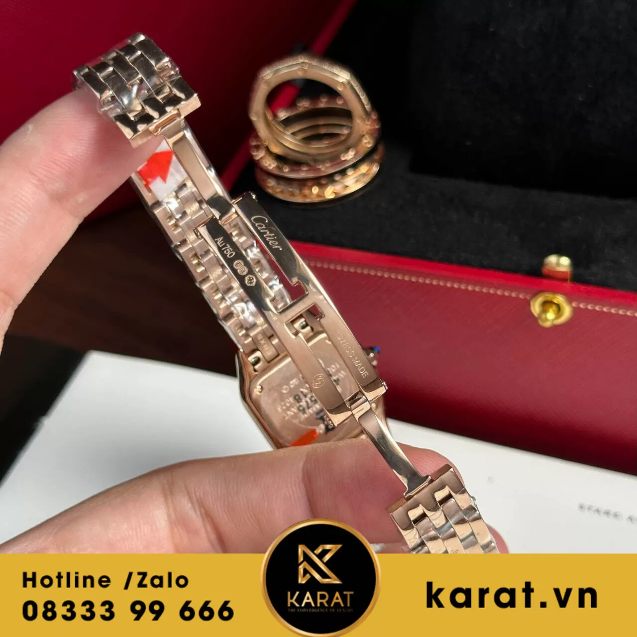 Đồng hồ cartier Panthere de Cartier Rose gold replica - Ảnh 4