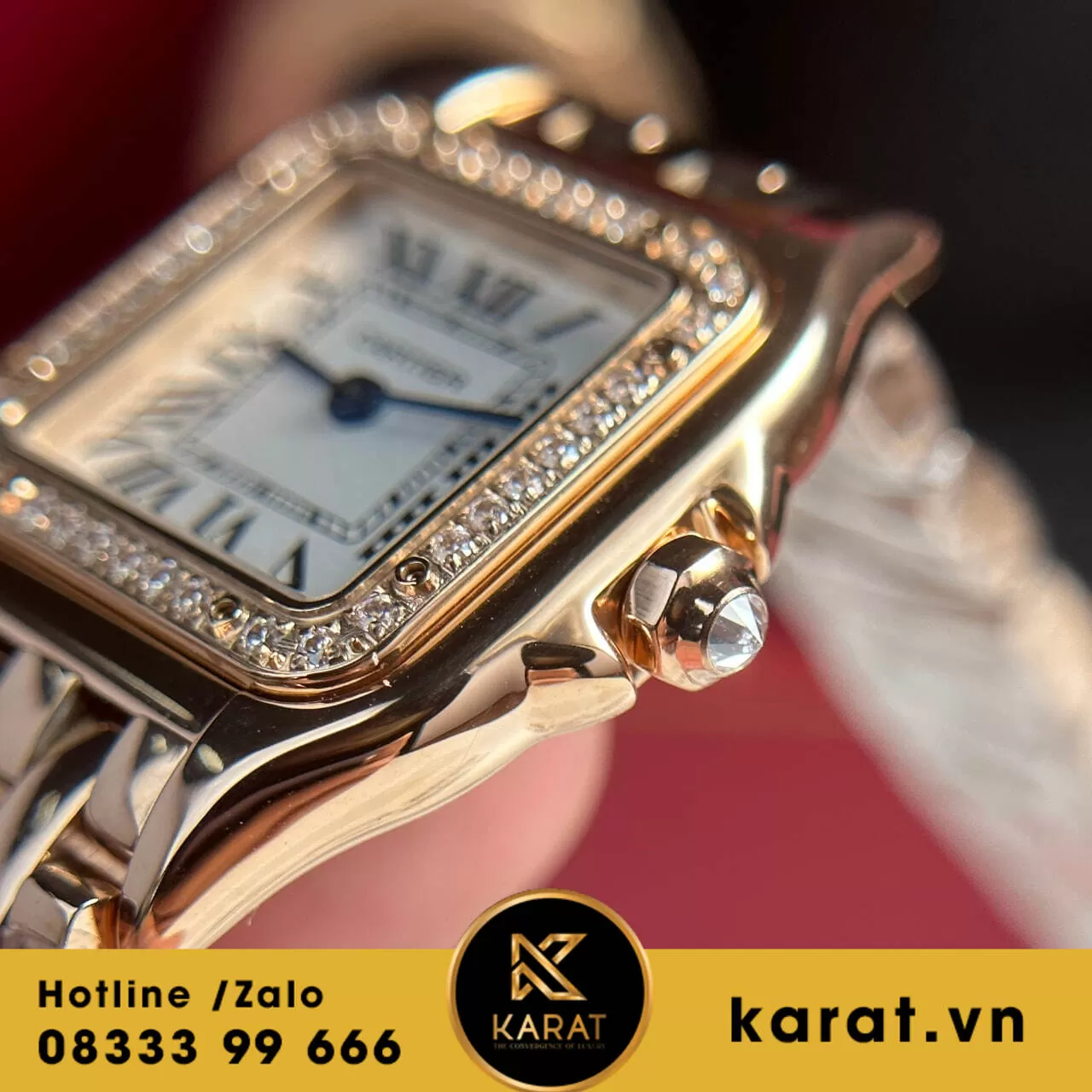 Đồng hồ cartier Panthere de Cartier Rose gold replica - Ảnh 3