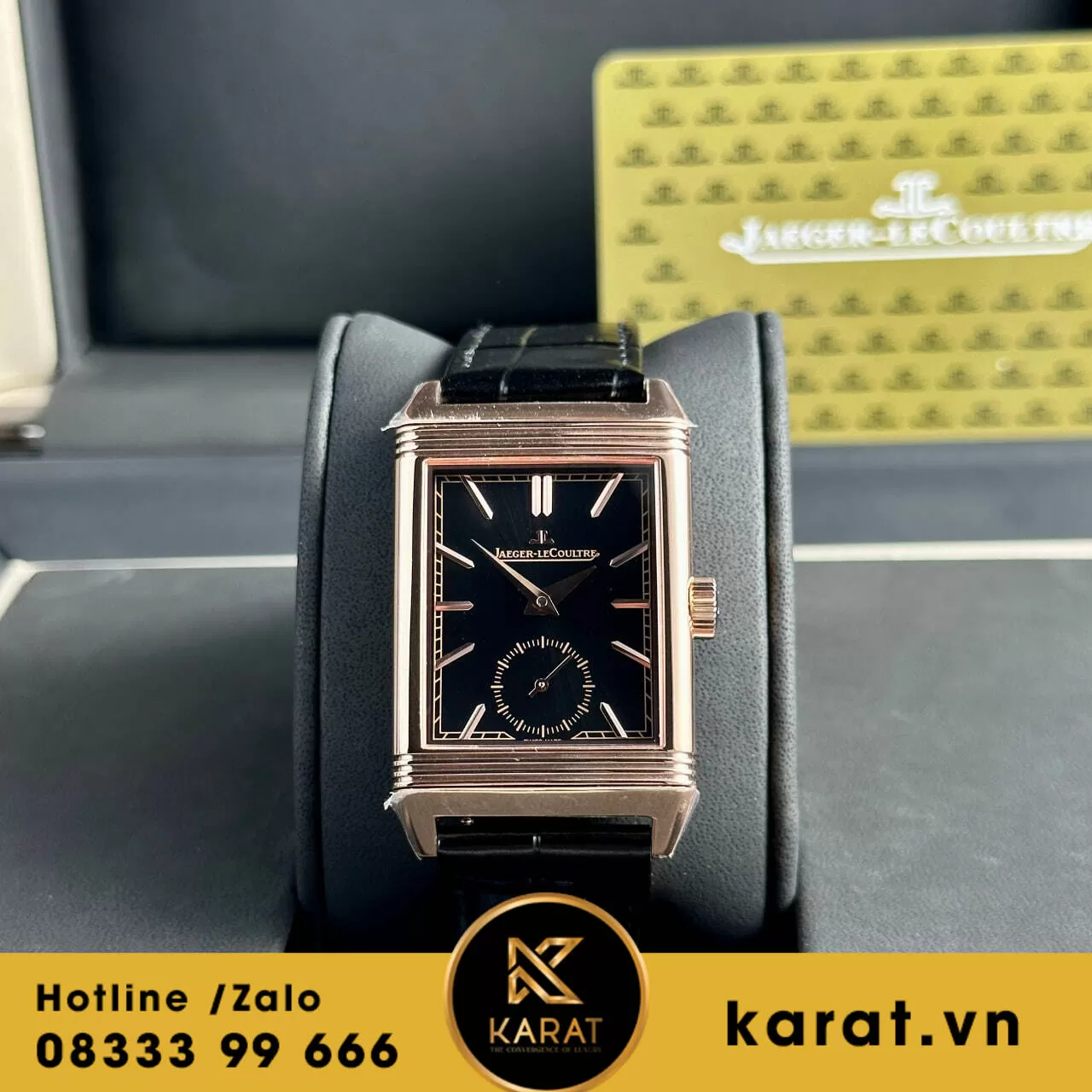Đồng hồ Jaeger LeCoultre Master Reverso Tribute Monoface Small Seconds mặt đen - Ảnh 10