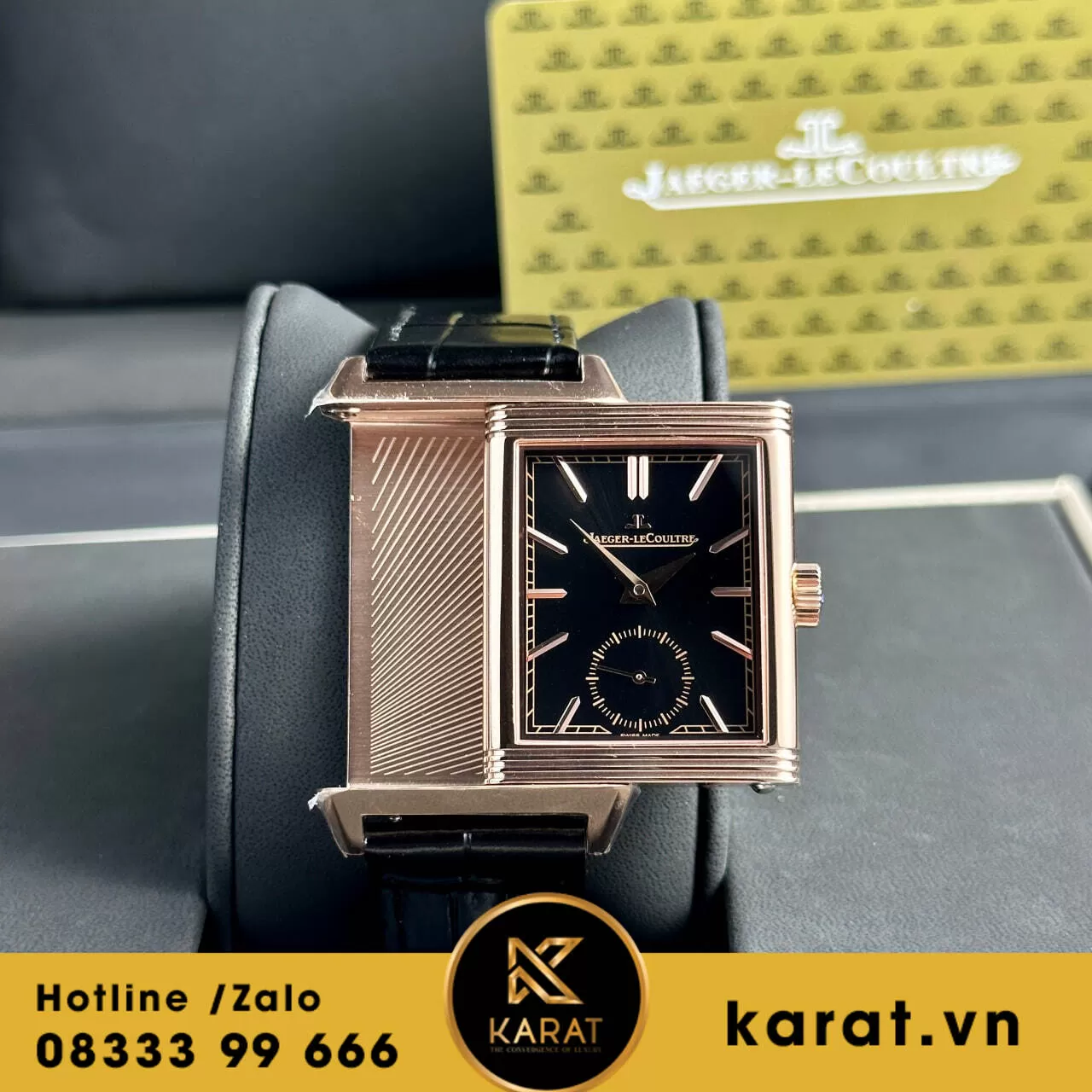 Đồng hồ Jaeger LeCoultre Master Reverso Tribute Monoface Small Seconds mặt đen - Ảnh 8