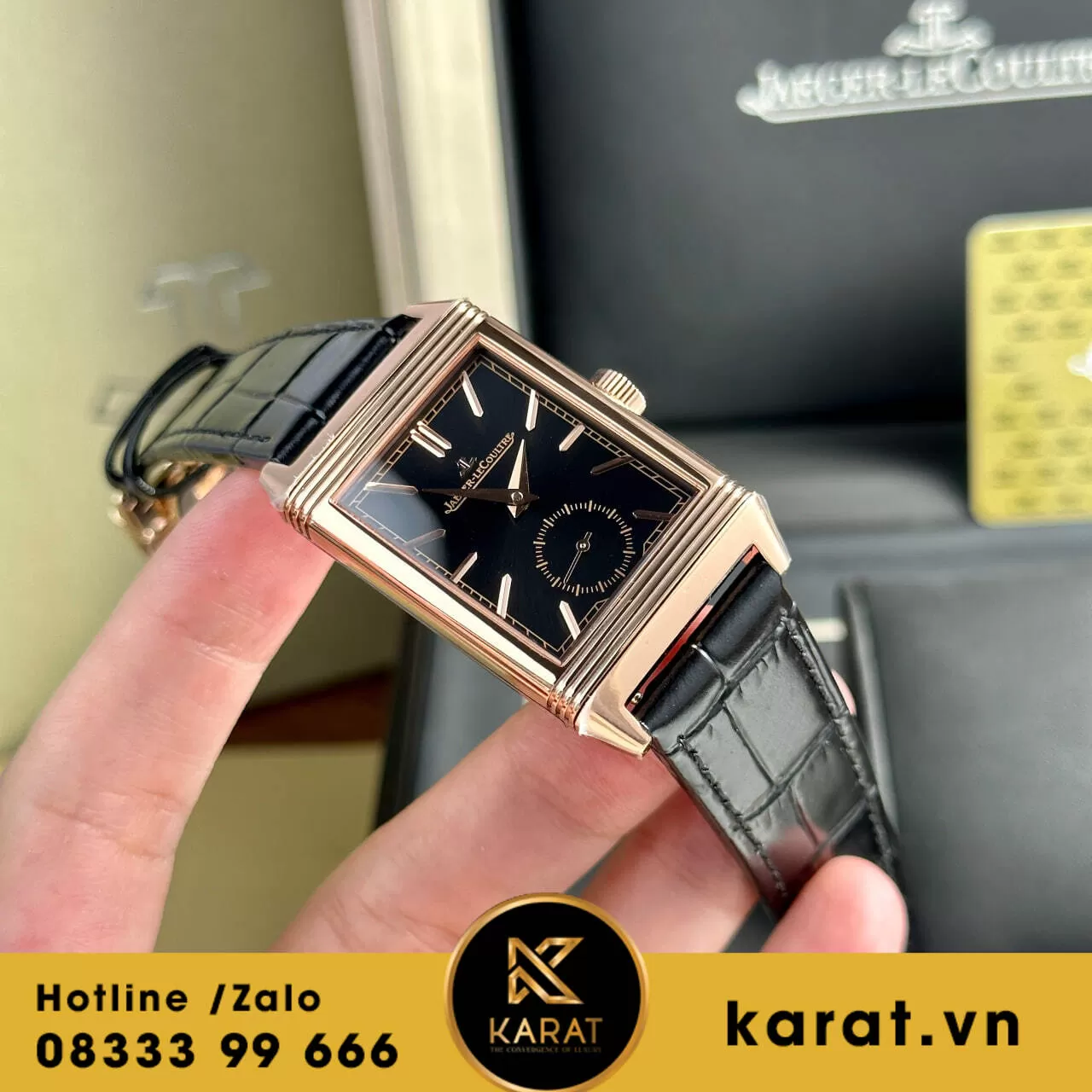 Đồng hồ Jaeger LeCoultre Master Reverso Tribute Monoface Small Seconds mặt đen - Ảnh 6