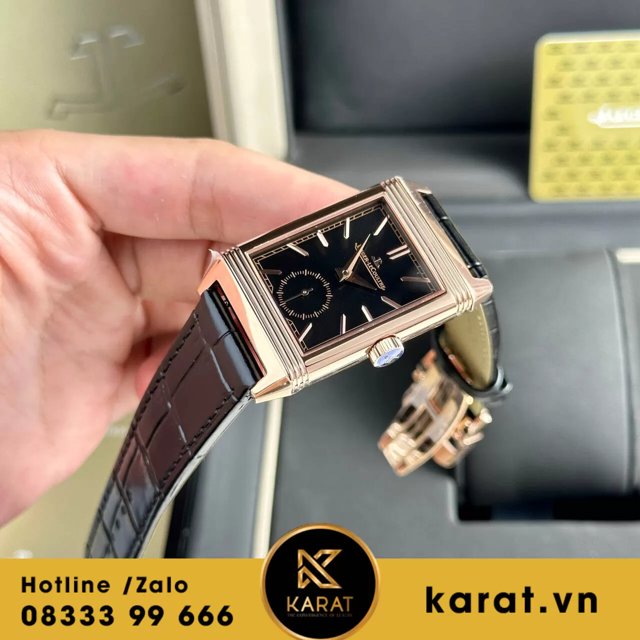 Đồng hồ Jaeger LeCoultre Master Reverso Tribute Monoface Small Seconds mặt đen - Ảnh 4