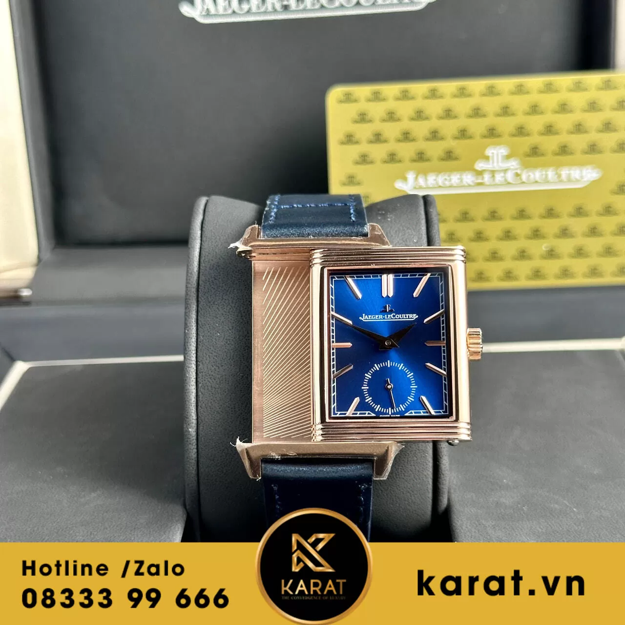 Đồng hồ Jaeger LeCoultre Master Reverso Tribute Monoface Small Seconds mặt xanh blue - Ảnh 17