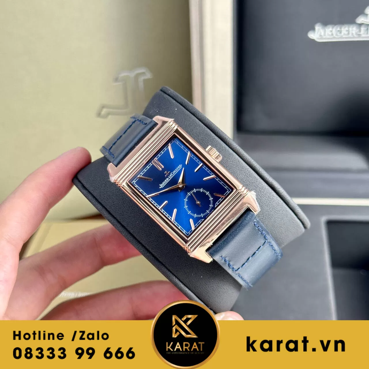 Đồng hồ Jaeger LeCoultre Master Reverso Tribute Monoface Small Seconds mặt xanh blue - Ảnh 16
