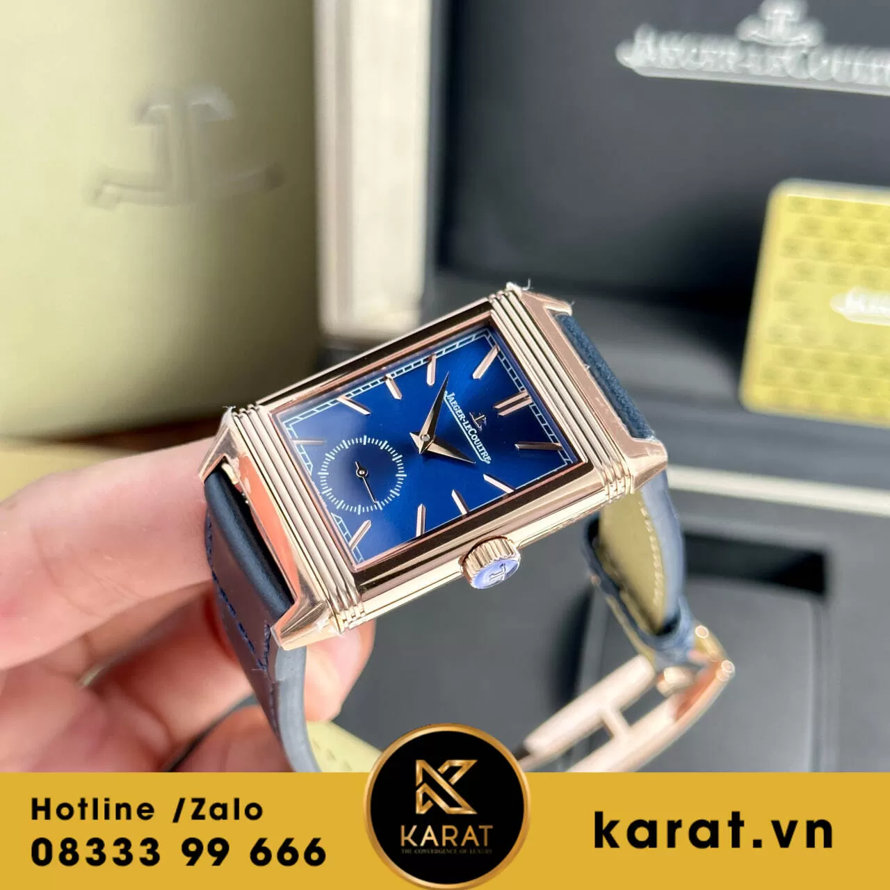 Đồng hồ Jaeger LeCoultre Master Reverso Tribute Monoface Small Seconds mặt xanh blue - Ảnh 9