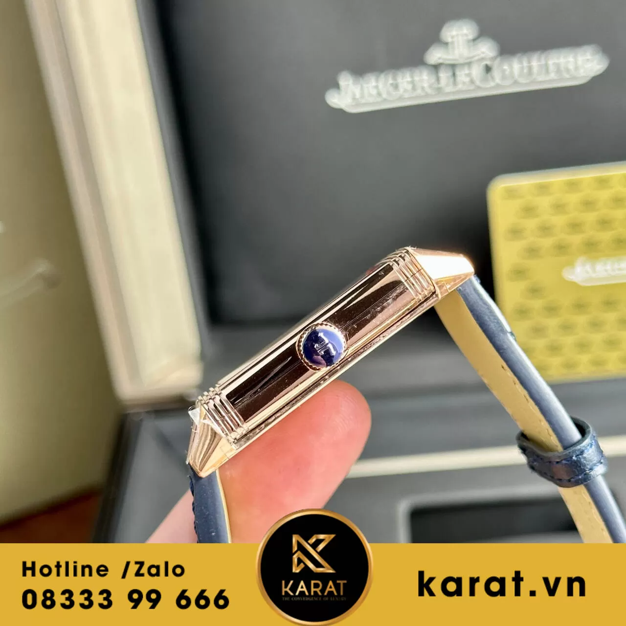 Đồng hồ Jaeger LeCoultre Master Reverso Tribute Monoface Small Seconds mặt xanh blue - Ảnh 7