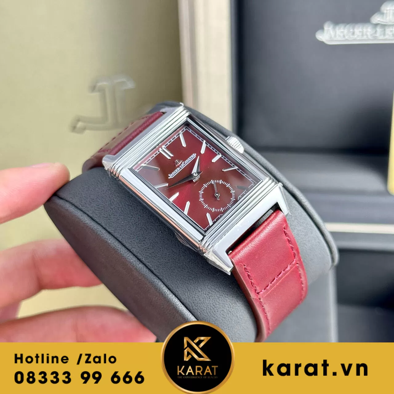 Đồng hồ Jaeger LeCoultre Master Reverso Tribute Monoface Small Seconds mặt đỏ - Ảnh 18