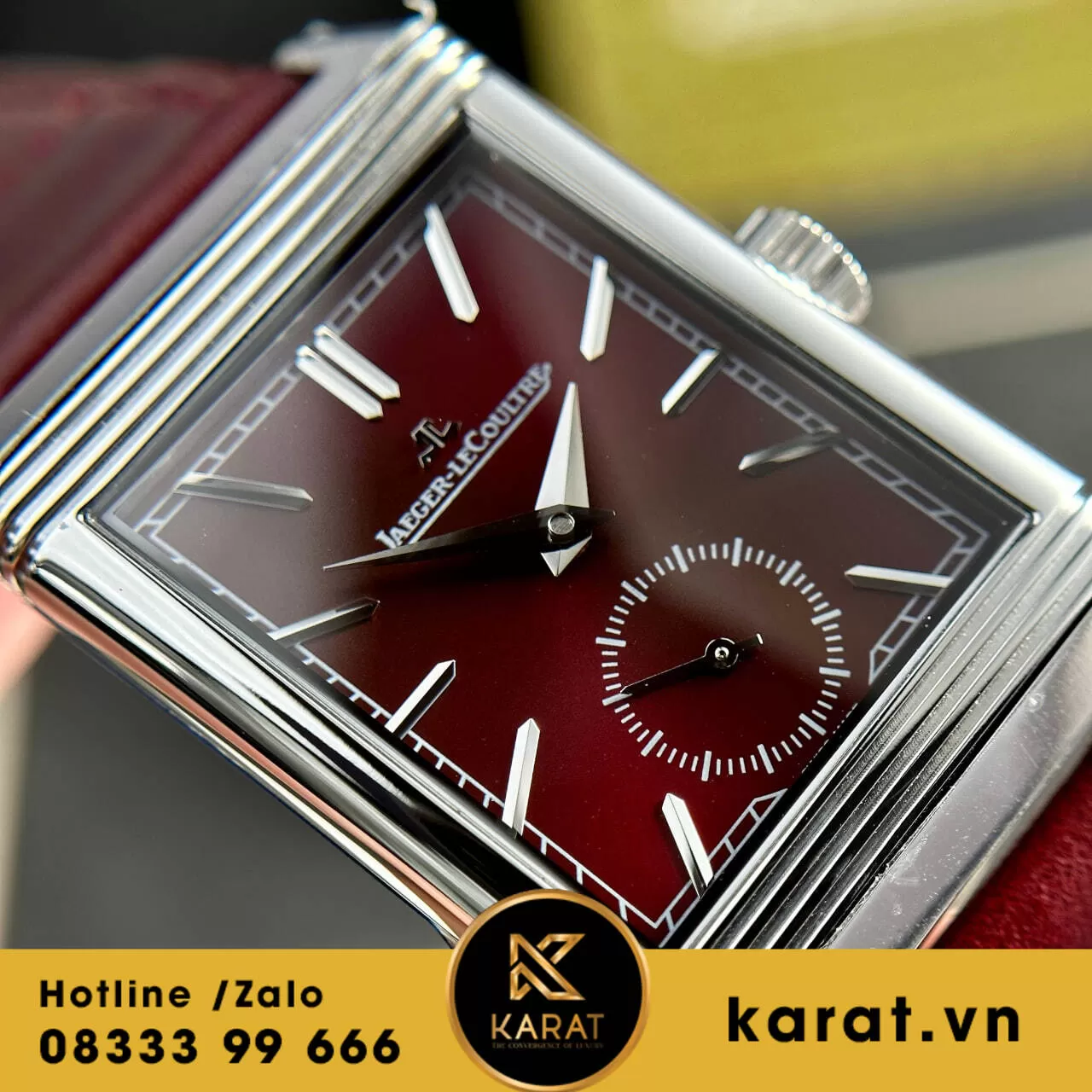 Đồng hồ Jaeger LeCoultre Master Reverso Tribute Monoface Small Seconds mặt đỏ - Ảnh 15