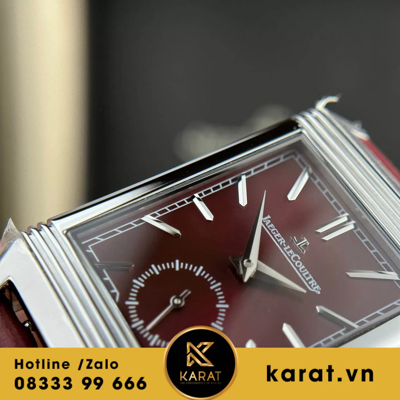 Đồng hồ Jaeger LeCoultre Master Reverso Tribute Monoface Small Seconds mặt đỏ - Ảnh 11