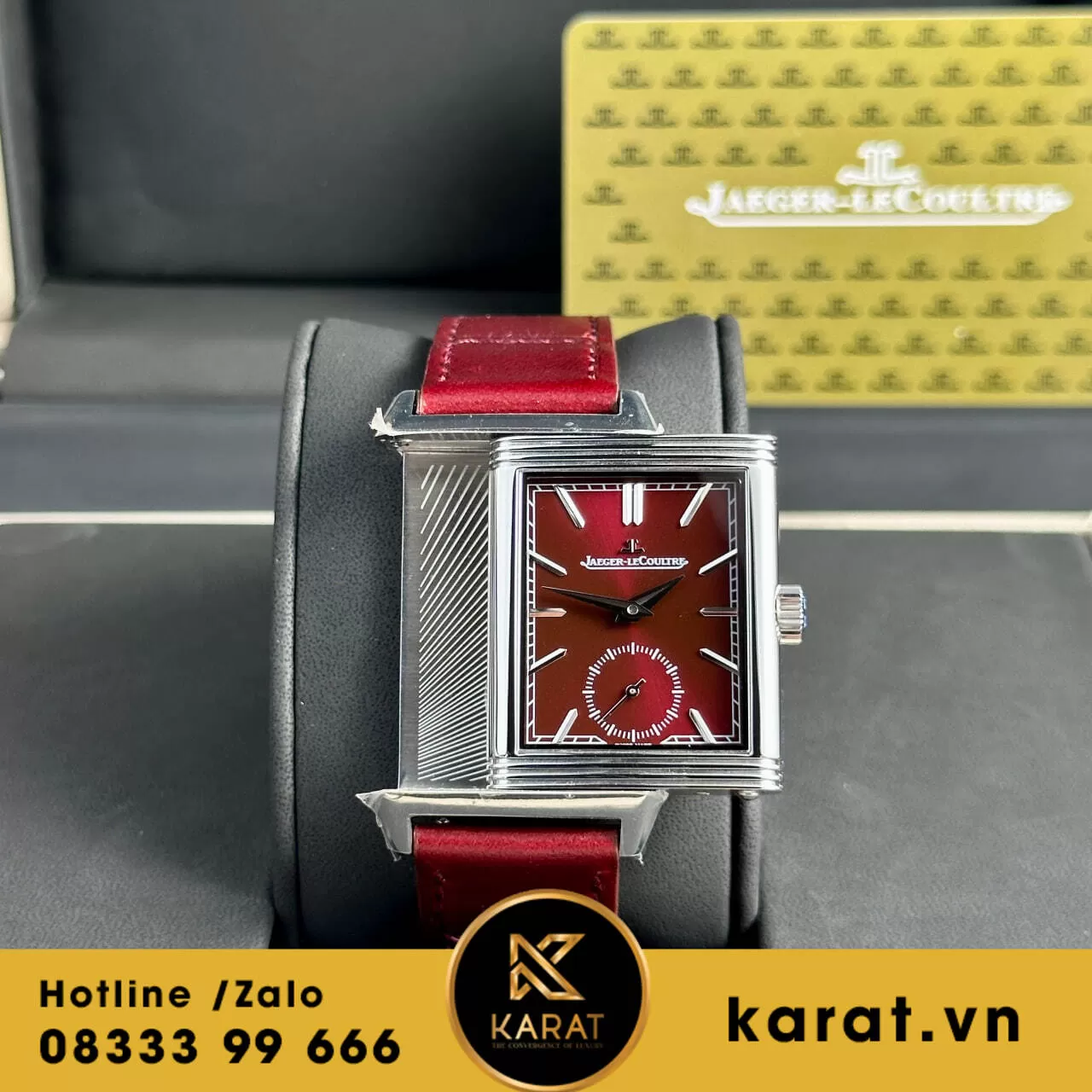 Đồng hồ Jaeger LeCoultre Master Reverso Tribute Monoface Small Seconds mặt đỏ - Ảnh 9