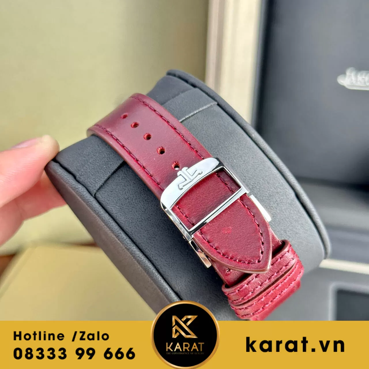 Đồng hồ Jaeger LeCoultre Master Reverso Tribute Monoface Small Seconds mặt đỏ - Ảnh 8