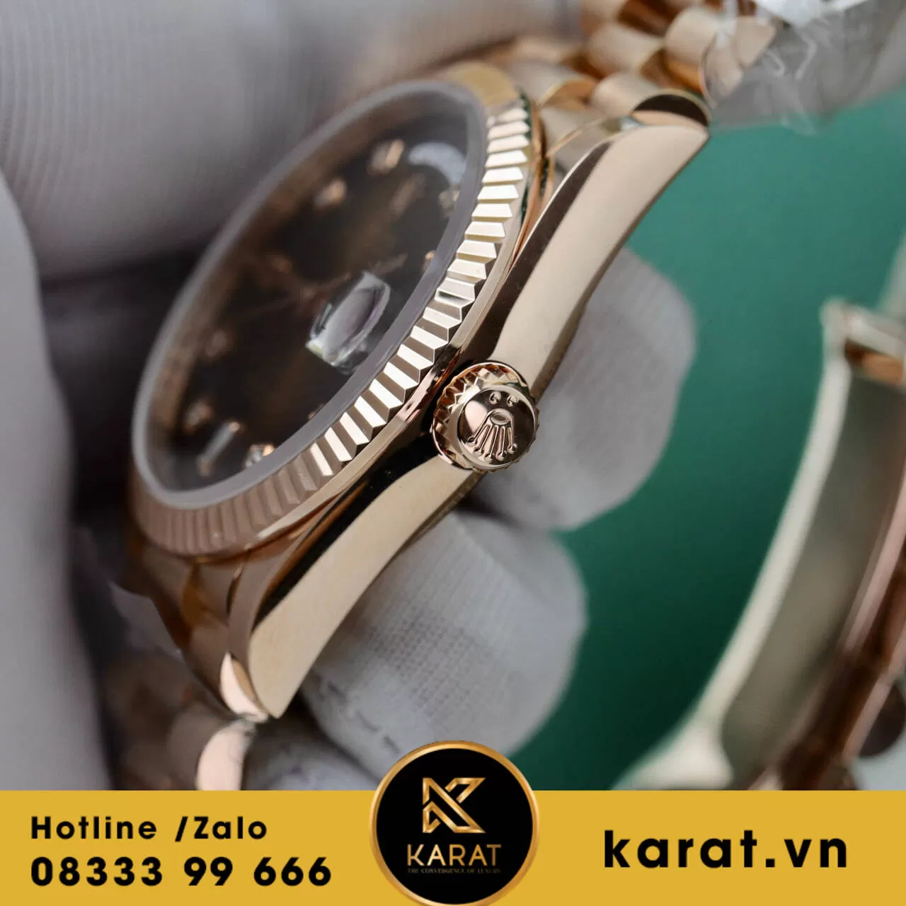 Đồng hồ rolex daydate 128235 bọc vàng bản nặng 135g rep 1:1 - Ảnh 13