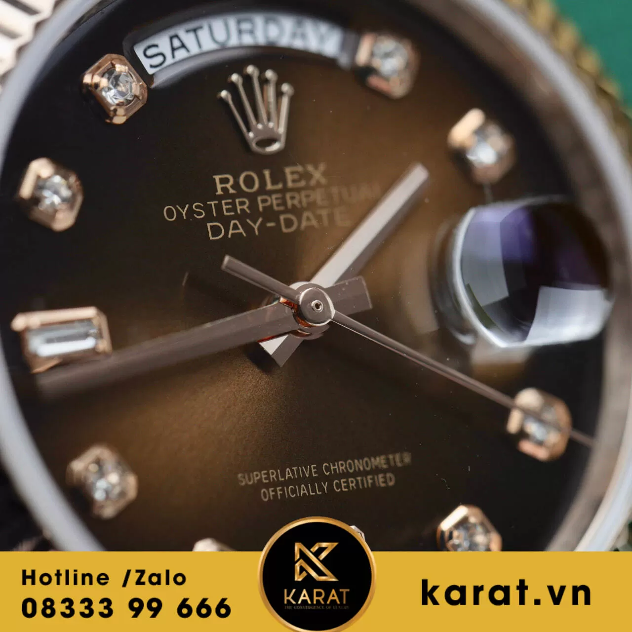 Đồng hồ rolex daydate 128235 bọc vàng bản nặng 135g rep 1:1 - Ảnh 10