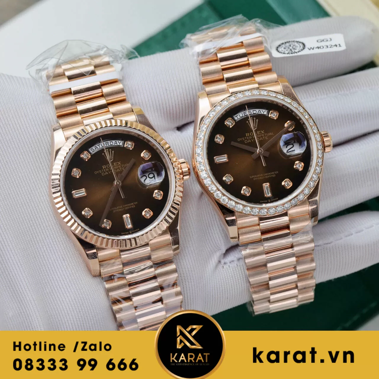 Đồng hồ rolex daydate 128235 bọc vàng bản nặng 135g rep 1:1 - Ảnh 5